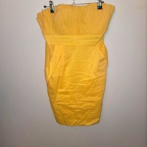 Strapless Yellow Minuet Dress